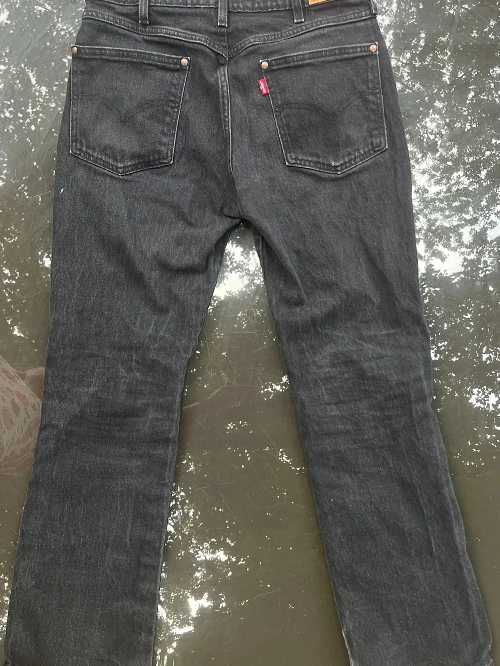 Levi’s Men’s 30 in Black Dark Wash Denim Slim Straight Fit 5-Pocket Jeans